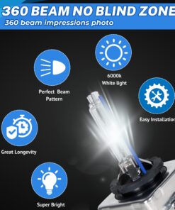 D1S 35W Xenon HID Headlight Bulbs 66144 66140 85140 85415 OEM High Low Beam Direct Replacement, Pack of 2 - Image 4