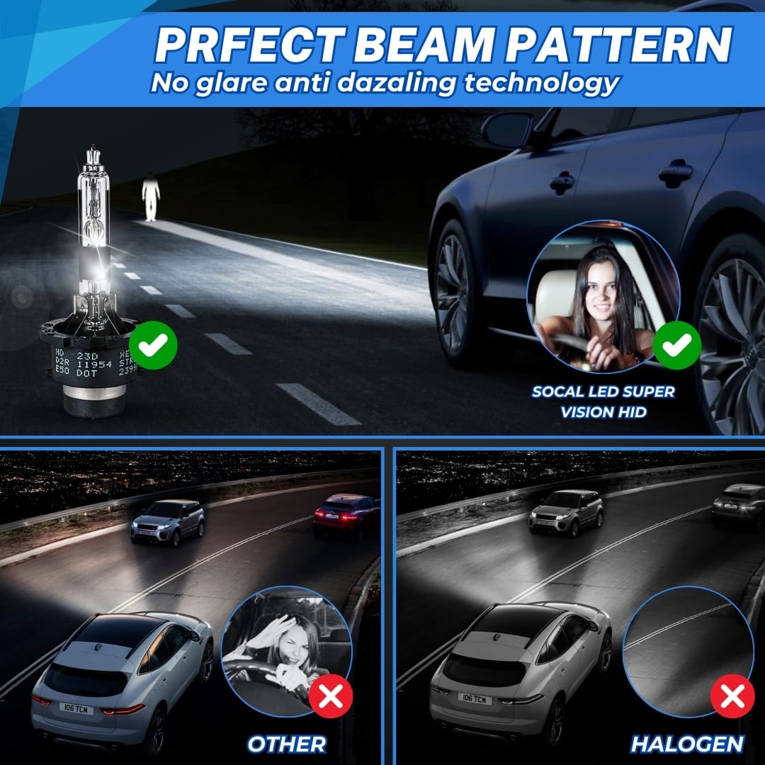 D2R 35W Xenon HID Headlight Bulbs 85126UB 66250 85126WX OEM High Low Beam Direct Replacement - Pack of 2 - Image 4