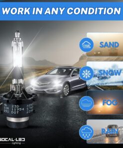 D2R 35W Xenon HID Headlight Bulbs 85126UB 66250 85126WX OEM High Low Beam Direct Replacement - Pack of 2 - Image 5