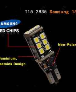 T15 921 CanBus LED Back Up Bulbs Reverse Light 2835 SMD White, Pack of 2 - Image 4