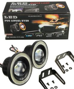 LED Angel Eye Fog Light Bulbs 3.5" White