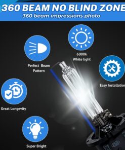 D4S 35W Xenon HID Headlight Bulbs 66440 42402 42402WX OEM High Low Beam Direct Replacement - Pack of 2 - Image 3