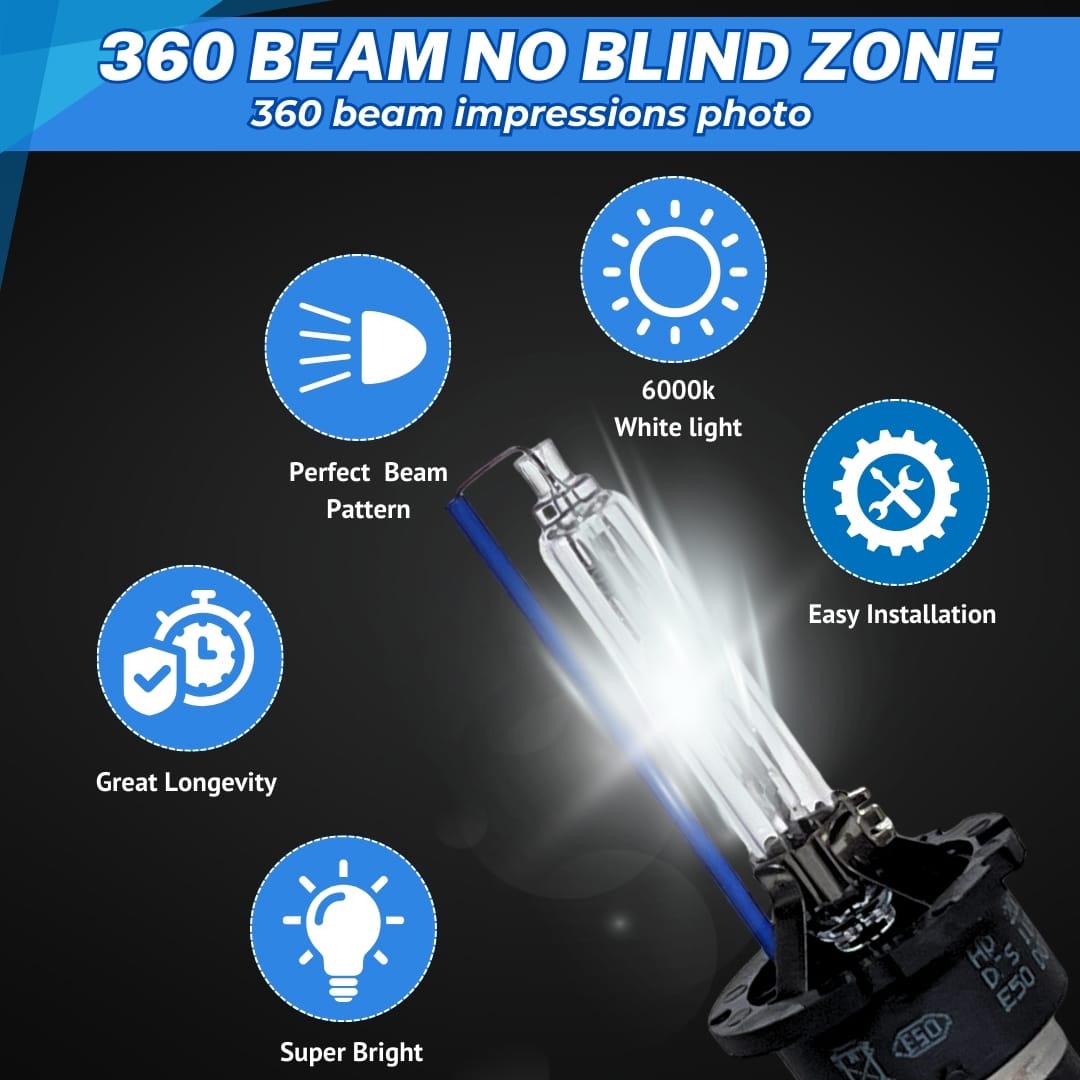 D4S 35W Xenon HID Headlight Bulbs 66440 42402 42402WX OEM High Low Beam Direct Replacement - Pack of 2 - Image 3