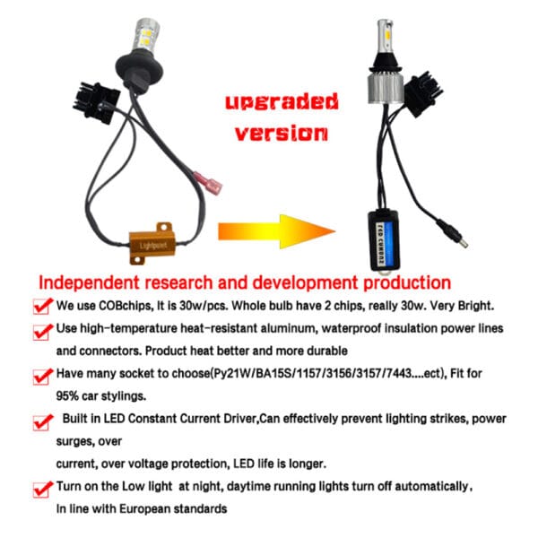 LED Switchback bulbs drl turn signal
