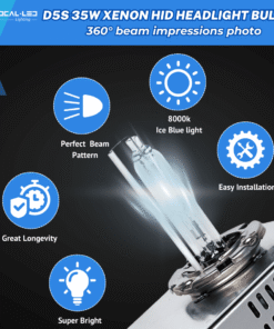 D5S 35W Xenon HID Headlight Bulbs 66540 12410 9285410171 OEM High Low Beam Direct Replacement - Pack of 2 - Image 3
