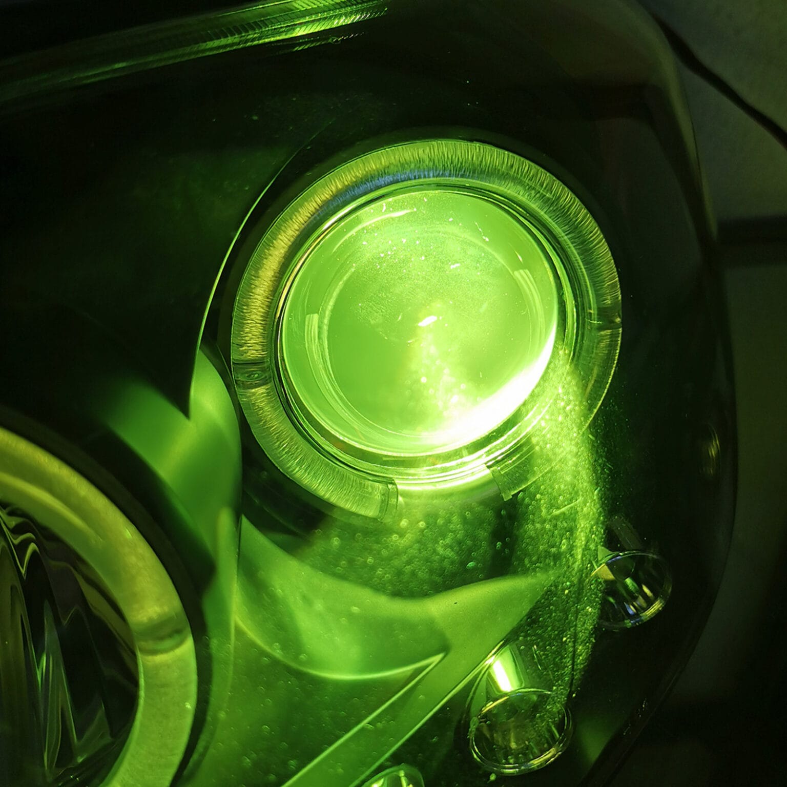 lime green led fog light kit
