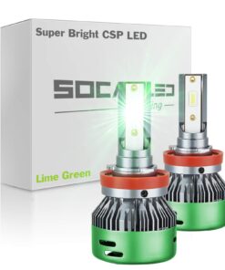 lime green led fog light kit