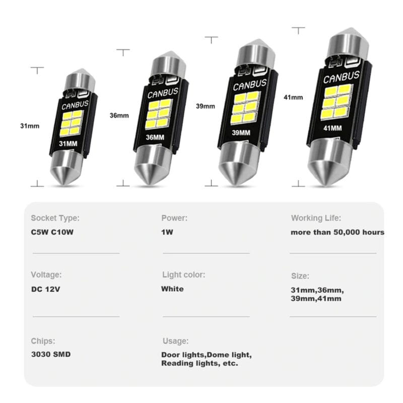 LED Festoon Bulb Dome Map Light
