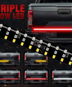 Triple Row LED Tailgate Light Bar Strip Red White Yellow Switchback