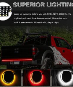 Triple Row LED Tailgate Light Bar Strip Red White Yellow Switchback