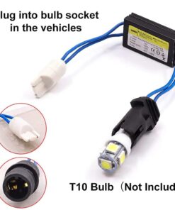 T10 T15 194 921 LED Bulb Load Resistor Wiring Adapter Decoder, Pack of 2 - Image 5