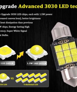 36MM 6418 LED Festoon Bulb 3030 9-SMD, Multi-color, Pack of 4 - Image 5