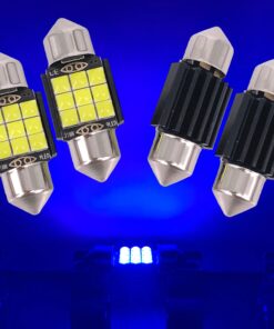 31MM 3175 LED Festoon Bulb 3030 9-SMD, Multi-color, Pack of 4