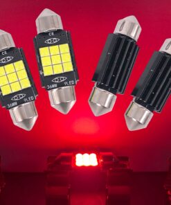 36MM 6418 LED Festoon Bulb 3030 9-SMD, Multi-color, Pack of 4