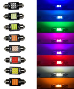 36MM 6418 LED Festoon Bulb 3030 9-SMD, Multi-color, Pack of 4 - Image 3