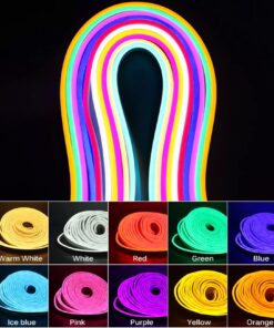 Neon LED Strip 16ft (5M) Roll, 12V Flex Silicone Neon Light - Image 5