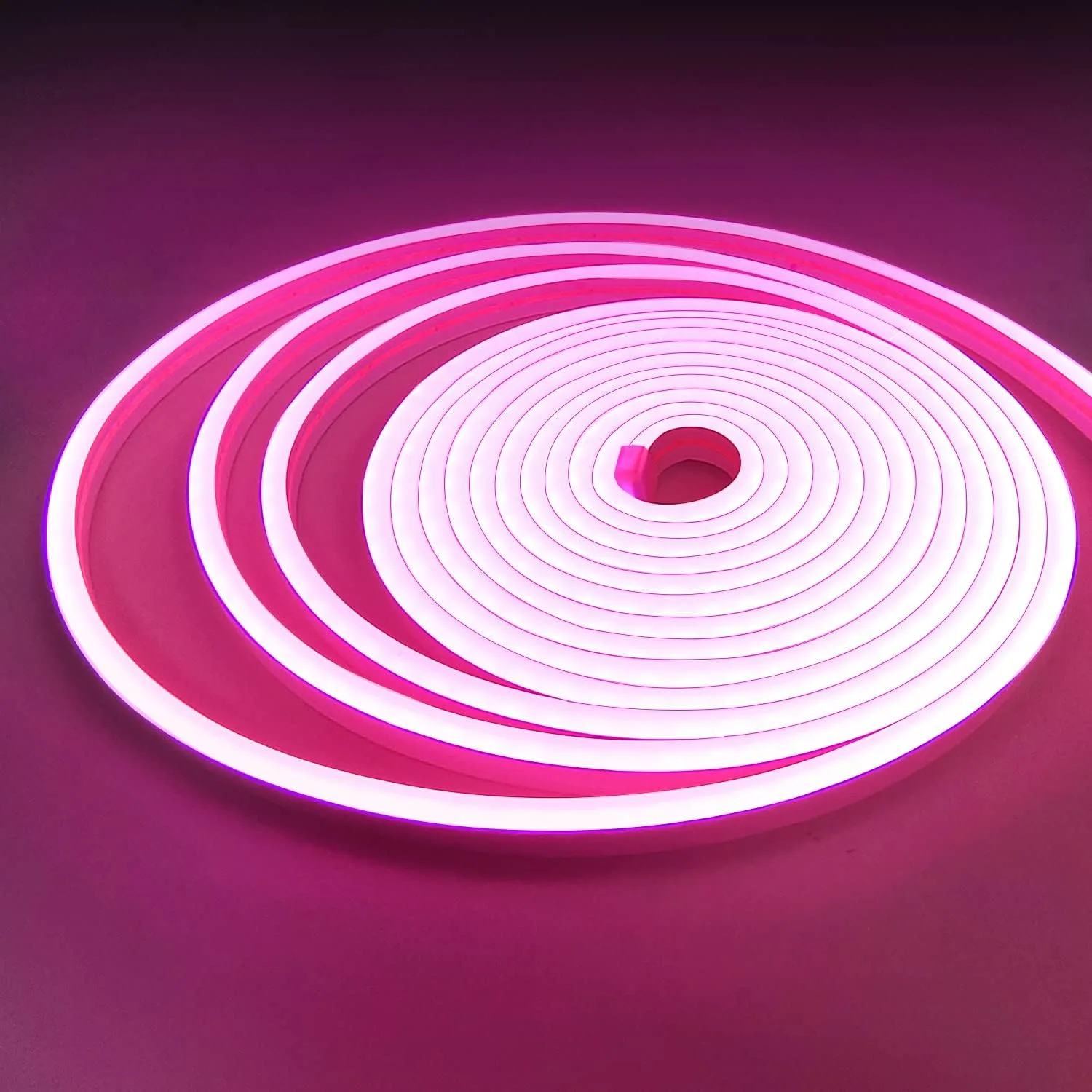Neon LED Strip 16ft (5M) Roll, 12V Flex Silicone Neon Light