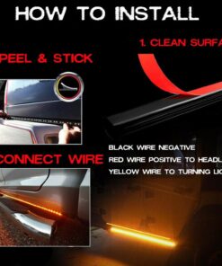LED Running Board Light DRL Side Kick Switchback Strips