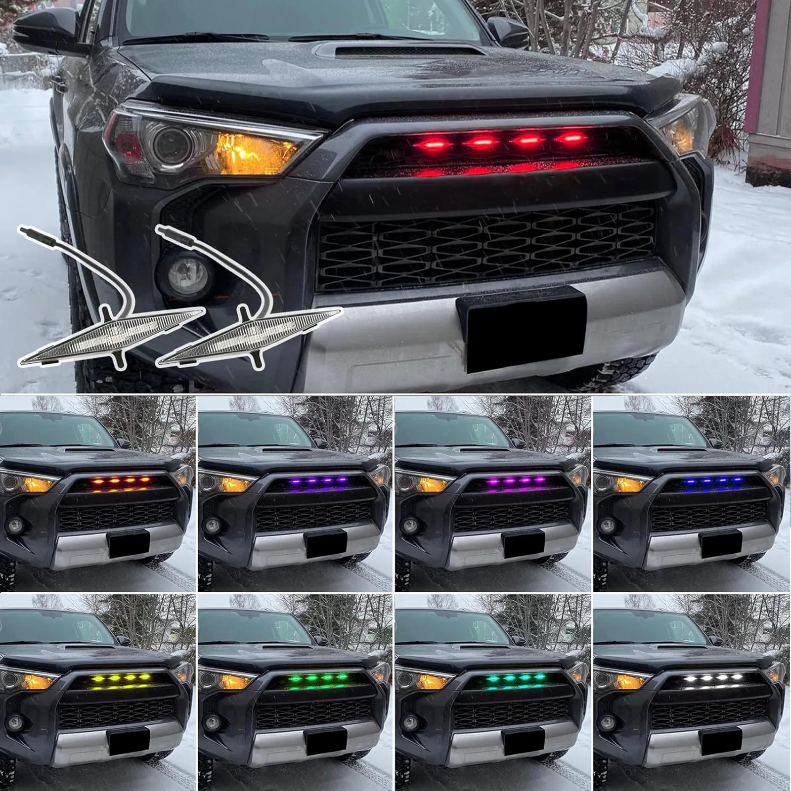 RGB LED Grille Lights for 2014-2019 Toyota 4Runner TRD Pro SR5 Off-Road Limited - Image 6