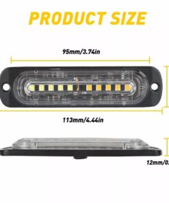 8pcs LED Strobe Lights Kit Side Marker Car Truck Emergency Warning White Amber - Image 6
