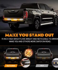 78 inches Truck Strobe Light Strip LED Running Board Lights Amber White Flashing, Remote Control, Pack of 2 - Image 4