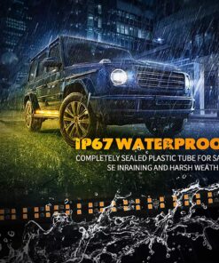 78 inches Truck Strobe Light Strip LED Running Board Lights Amber White Flashing, Remote Control, Pack of 2 - Image 6