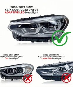 Alternative view of Yellow Angel Eye Daytime Running Light DRL Adaptive Headlight Insert Diode Module LED Control Unit for 2017-2021 BMW X3 X3M (F97 G01), X4 X4M (G02), Pack of 2